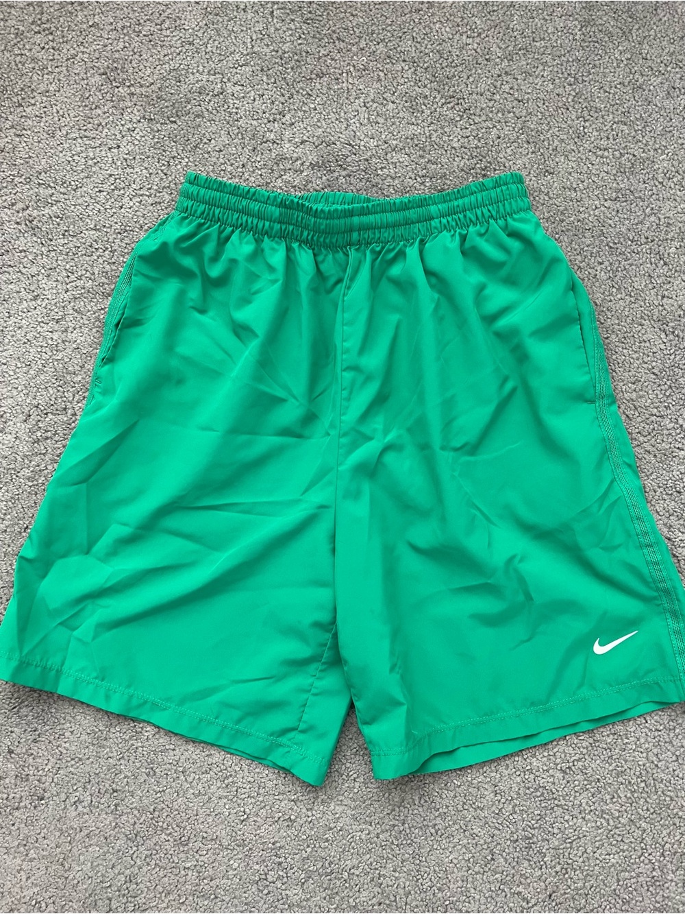 2 Pairs Nike Boys Royal Blue and Kelly Green Athletic Shorts - Picture 4 of 6
